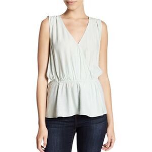 14th & Union NWOT Green Sleeveless Wrap Tank Top